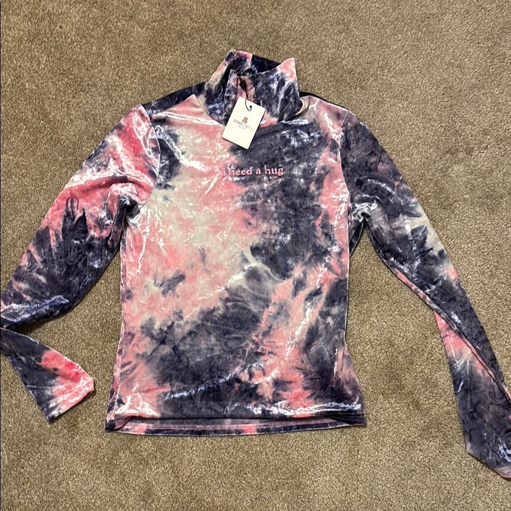 Teddy Fresh Fitted Long Sleeve Blue Black Tee